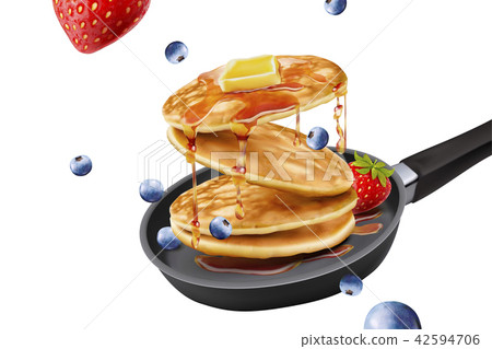 Delicious fluffy pancake Delicious fluffy pancake 42594706