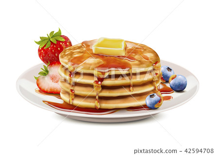 Delicious fluffy pancake Delicious fluffy pancake 42594708