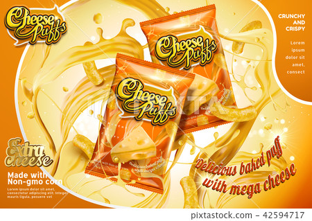 Cheese puffs ads Cheese puffs ads 42594717