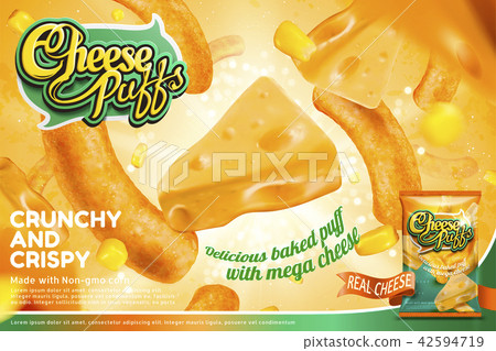 Cheese puffs ads 42594719