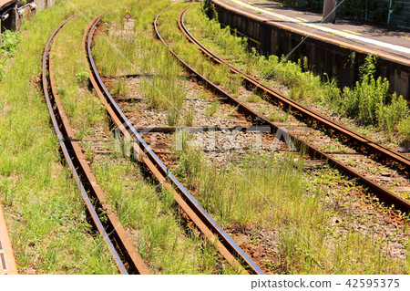 Tsurumi Line Asano Station · Weeds growing on the rail of the Kanba Urawa Line (2) Tsurumi Line Asano Station · Weeds growing on the rail of the Kanba Urawa Line (2) 42595375