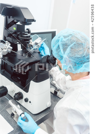 Woman doctor working in medical lab 42596438
