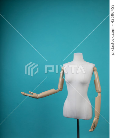Mannequin positioned on a bright background Mannequin positioned on a bright background 42596455