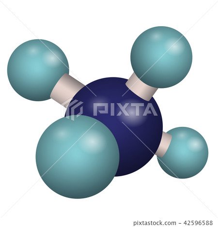 3D model molecule CH4. 42596588