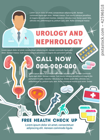 Vector medical poster of urology and nephrology 42596818