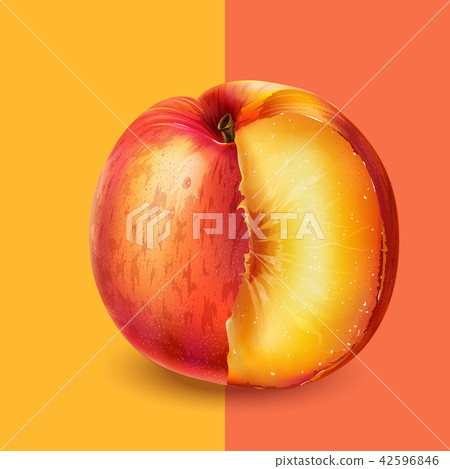 Peach on pink background 42596846