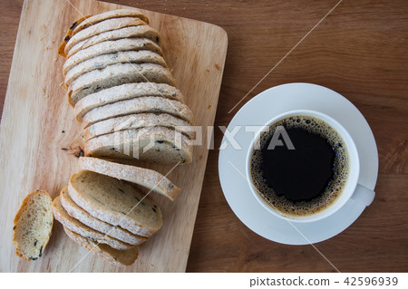French bread, Pain de Campagne and coffee 42596939