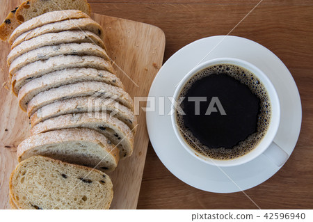 French bread, Pain de Campagne and coffee 42596940