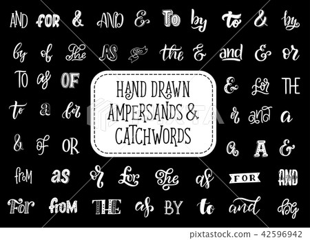 Vector ampersands and catchwords lettering 42596942
