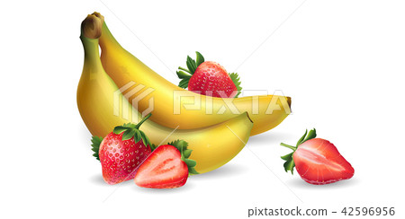 Banana and strawberry Banana and strawberry 42596956