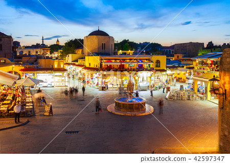 Hippocrates fountain, Rhodes old town 42597347