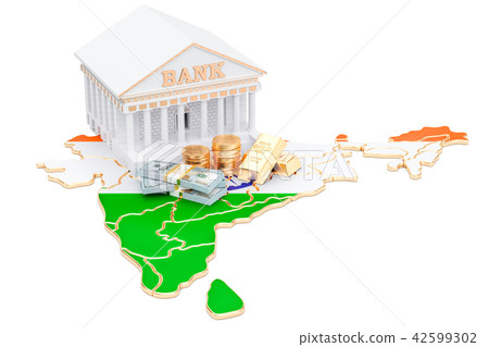 Banking system in India concept. 3D rendering 42599302