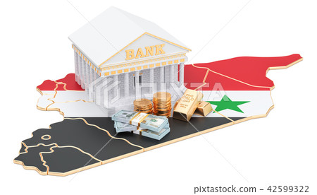 Banking system in Syria concept. 3D rendering 42599322