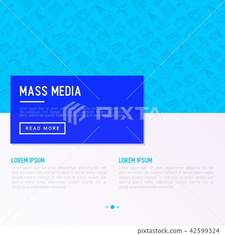 Mass media concept with thin line icons Mass media concept with thin line icons 42599324