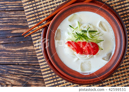 kongguksu - cold korean soup, top view 42599531