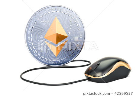 Ethereum coin with computer mouse - Stock Illustration [42599557] - PIXTA