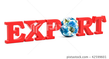 Global export concept, red inscription Global export concept, red inscription 42599601