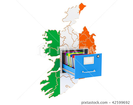 Irish national database concept, 3D rendering 42599692