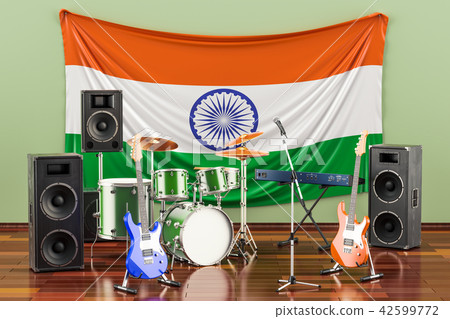 Music, rock bands from India concept, 3D rendering Music, rock bands from India concept, 3D rendering 42599772