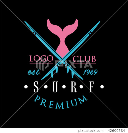 Surf club premium logo est 1969, creative badge can be used for surfing club, shop, t shirt print 42600384