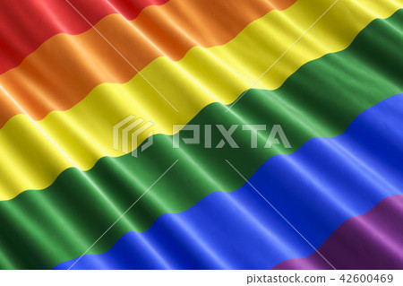 Rainbow flag LGBT background, 3D rendering Rainbow flag LGBT background, 3D rendering 42600469