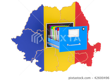 Romanian national database concept, 3D rendering Romanian national database concept, 3D rendering 42600496