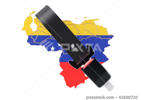 Venezuelan map with safety belt 42600720
