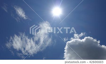 清新的夏日天空 清新的夏日天空 42600883