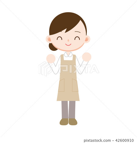 Young housekeeper Guts pose 42600910