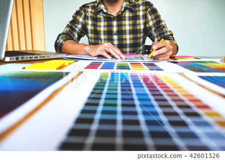Graphic designers choose colors from the color. 42601326