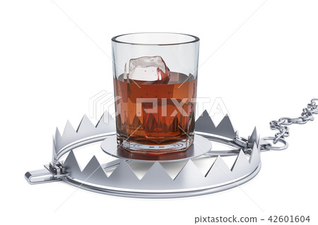 Alcohol Trap concept. 3D rendering Alcohol Trap concept. 3D rendering 42601604