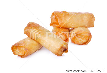 spring rolls on white background 42602515