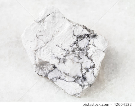 raw Howlite stone on white 42604122