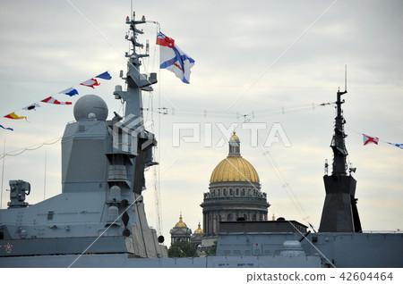 preparation for the naval parade in St. Petersburg 42604464