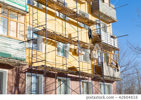 Warming of the apartment house. Warming of the apartment house. 42604818