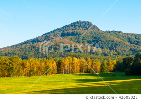 Ralsko mountain on sunny autumn day. Northern Bohemia, Czech Republic Ralsko mountain on sunny autumn day. Northern Bohemia, Czech Republic 42605023
