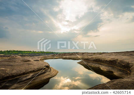 Natural of Rock Canyon in Mekhong River, Thailand Natural of Rock Canyon in Mekhong River, Thailand 42605714
