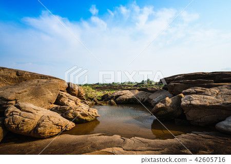 Natural of Rock Canyon in Mekhong River, Thailand Natural of Rock Canyon in Mekhong River, Thailand 42605716