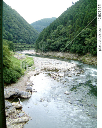 Hagusa River seen from Sagano Truck Train 42605915