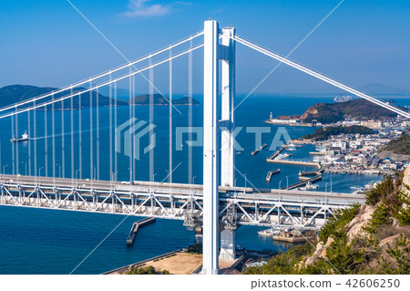 "Okayama prefecture" at Seto Ohashi bridge and Washuzan 42606250