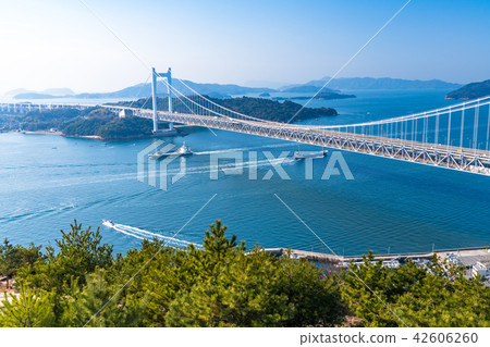 "Okayama prefecture" at Seto Ohashi bridge and Washuzan 42606260