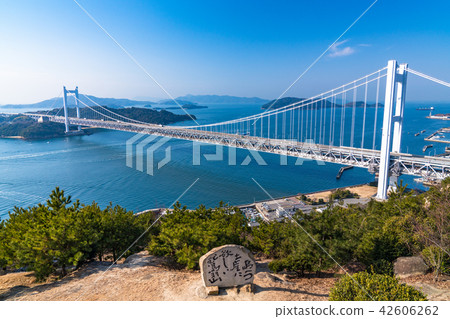 "Okayama prefecture" at Seto Ohashi bridge and Washuzan "Okayama prefecture" at Seto Ohashi bridge and Washuzan 42606262