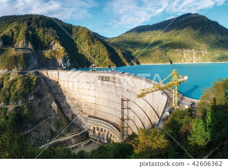 Enguri hydroelectric power station HES in Georgia 42606362