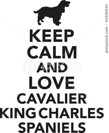 Sottobicchiere Lucido Con Cane Cavalier King Charles E Scritta 'Keep Calm And Hug A Cavalier' - 9x9cm In MDF