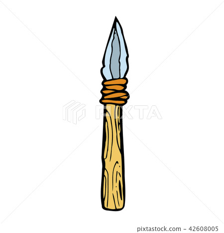 retro cartoon spear retro cartoon spear 42608005