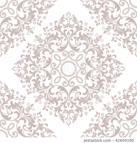 Floral pattern. Wallpaper baroque, damask. Floral pattern. Wallpaper baroque, damask. 42609190