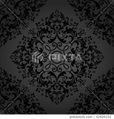 Floral pattern. Wallpaper baroque, damask. Floral pattern. Wallpaper baroque, damask. 42609191
