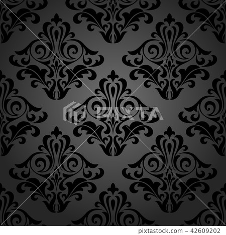 Floral pattern. Wallpaper baroque, damask.  42609202