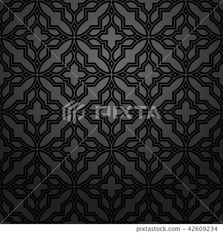 Abstract geometry pattern in Arabian style.  42609234