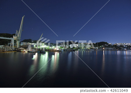 橫須賀市[夏天]深浦灣的夜景 42611049
